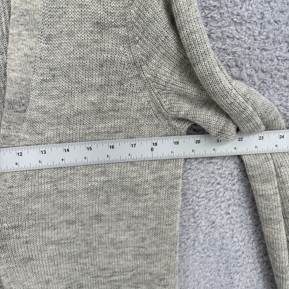 Eileen Fisher Organic Linen Longline Single Button Duster Cardigan Size M Gray - Picture 3 of 6